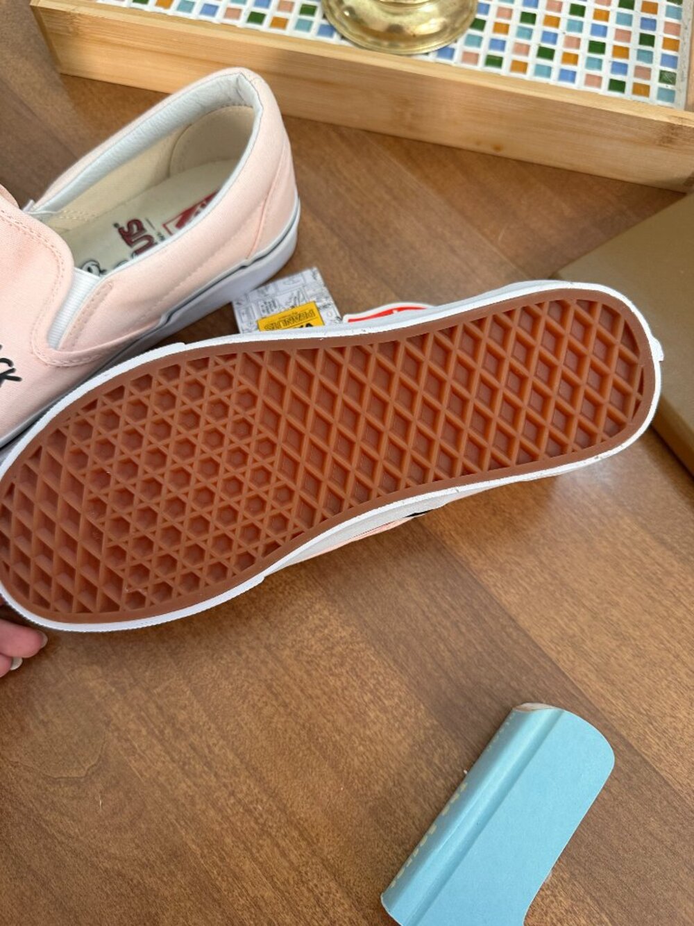 Vans Slip-On Peanuts Smack in Light Pink - Picture 9 of 16